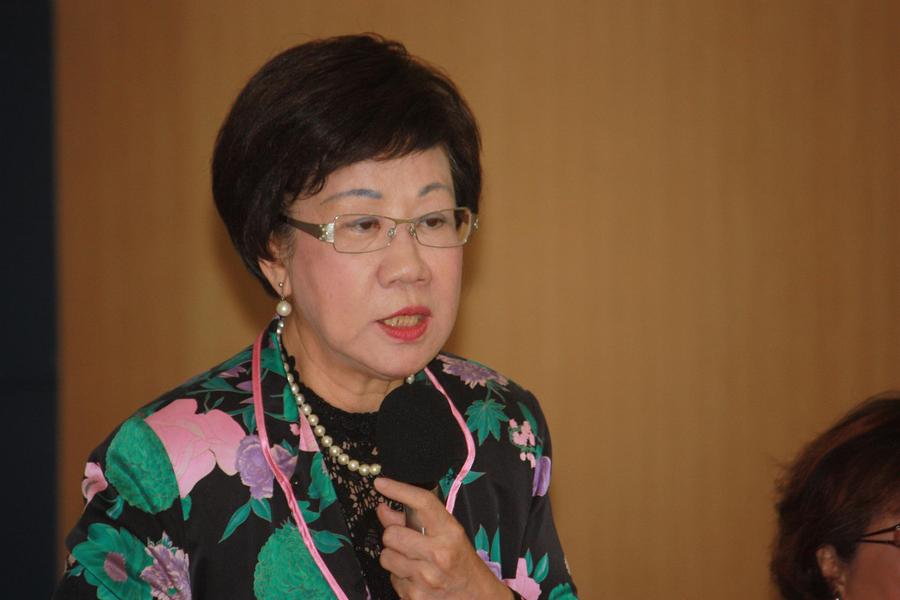 前副總統呂秀蓮主打「姐妹牌」,誓言打贏明年七合一的台北市長選戰。 (Photo by 方家敏/台灣醒報)