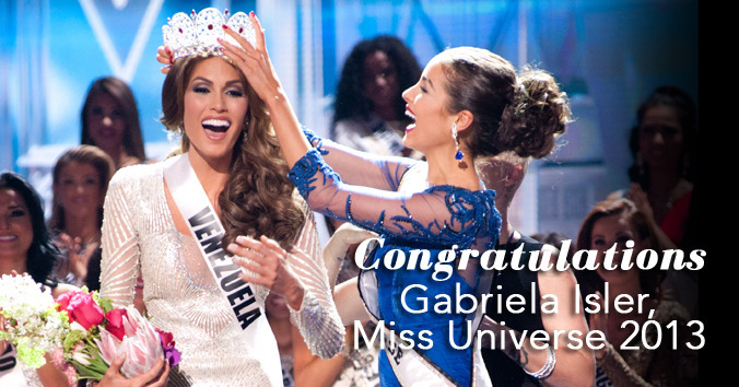 2013年環球小姐由委內瑞拉佳麗艾勒奪后冠。(Photo by Miss Universe官網) http://www.missuniverse.com/ Miss Universe官網