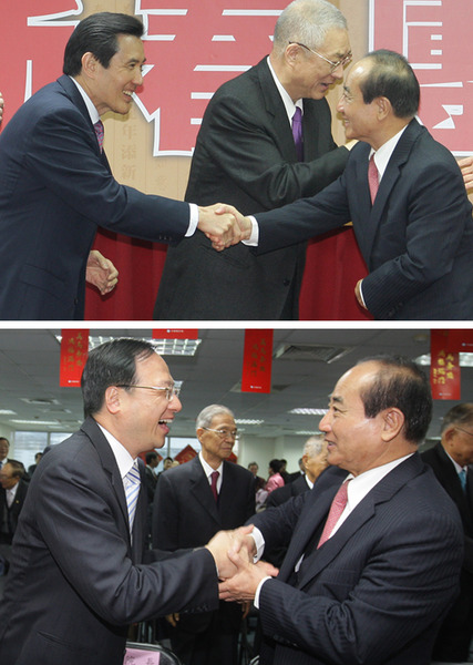 想起去年的「馬王政爭」,再看到5日國民黨新春團拜馬總統與江宜樺、王金平兩位院長喜洋洋的畫面,真希望一切的不愉快從來沒有發生過。