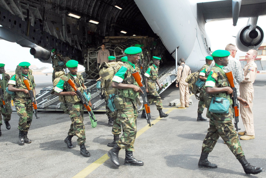 非洲聯盟的維安部隊抵達中非共和國。(Photo by US Army Africa on Flickr – used under Creative Commons license)