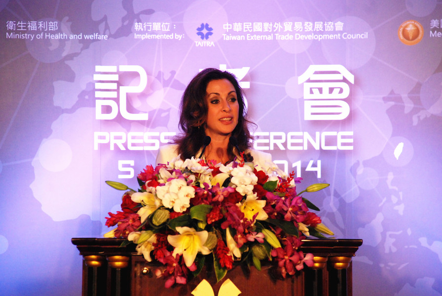 :MTA執行長Stephano女士,稱讚台灣的醫療水準全球有目共睹。(photo by彭書穎/台灣醒報)
