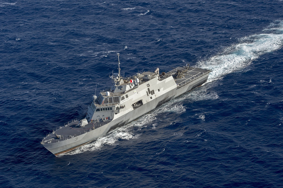 美國海軍將派遣第3艘濱海戰鬥艦前往新加坡進行前進部署,提升美國海軍在西太平洋地區進行濱海作戰能力。圖為美國濱海戰鬥艦沃斯堡號。〈photo by 維基百科〉