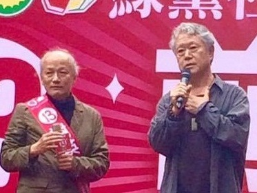 著名美學藝文大師蔣勳，10日為綠社盟候選人站台。（photo by 黃捷/台灣醒報）