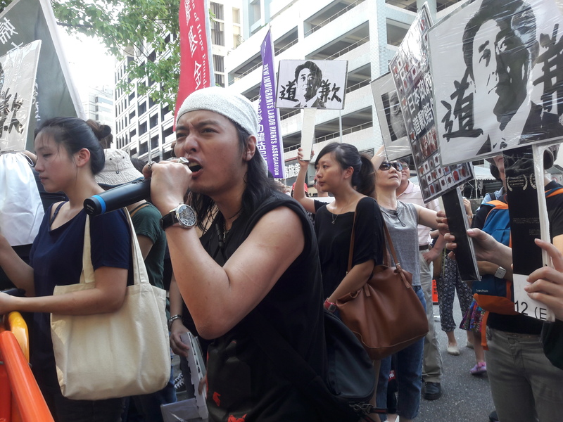 民間團體為慰安婦議題大聲疾呼,望日本政府道歉。(photo by 陳立馨/台灣醒報)