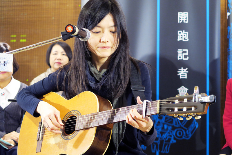 2017台北文學季」15日於記者會上宣布起跑。圖為音樂創作者王榆鈞。(photo by 林亭妤/台灣醒報)