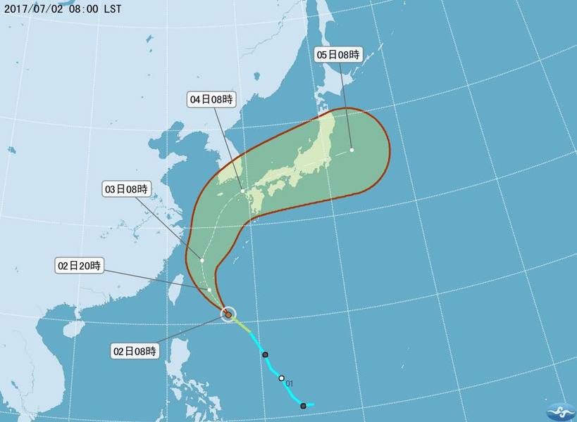 輕颱南瑪都將在週二(4日)前朝台灣東部海域靠近,歐、美、日等外國天氣預報,都指出南瑪都只會是擦邊球,之後將往日本接近。(photo by 鄭羿菲/台灣醒報)
