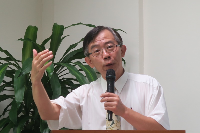 環保署27日公布首波台中市空氣品質監測結果。圖為監資處處長張順欽。(photo by 林亭妤/台灣醒報)