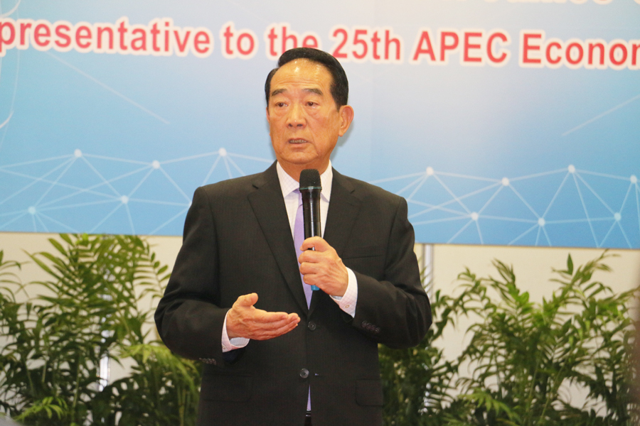 APEC台灣領袖代表、親民黨主席宋楚瑜高調地表示,台灣將與美國共同主持婦女經濟保障相關會議。(photo by 鄭羿菲/台灣醒報)