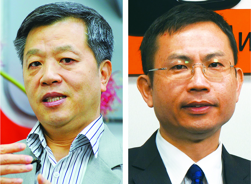 針對一例一休修法,前行政院長張善政表示,勞基法最大的問題在於用「製造業思維」考量,前勞動部長陳雄文(左)、前北市勞動局長陳業鑫(右)皆表示認同。(photo by 醒報資料庫)