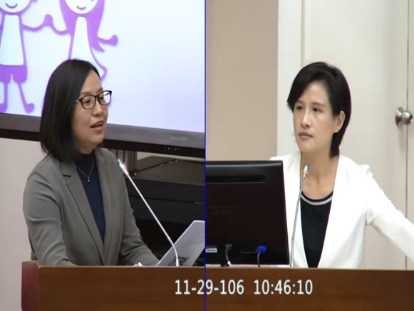 李麗芬認為,若文化卡只限制用於「公立藝文場館」,恐排除缺乏資源的偏鄉兒少。鄭麗君強調,文化部不會限用場館性質。(photo by 立法院直播截圖)