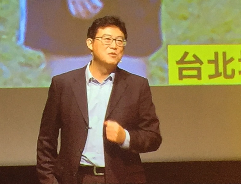 姚文智17日正式宣布參選台北市長,要將台北打造成400公頃的大中央公園。(photo by林晏如/台灣醒報)