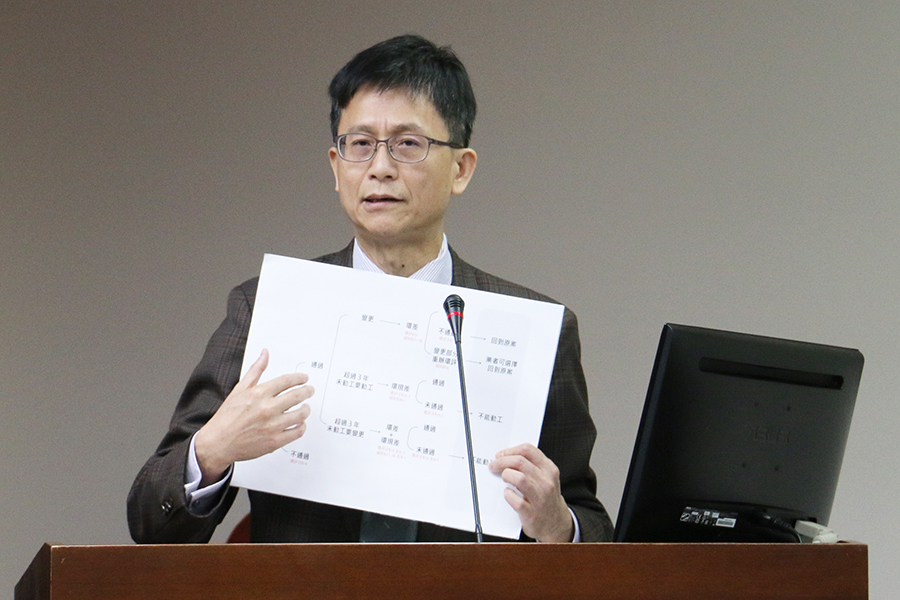 環保署副署長詹順貴說,現有環評機制有漏洞,並無陳年環評「退場機制」,未來環保署想修正環評法,讓超過10年以上的環評需重做。(photo by 鄭羿菲/台灣醒報)