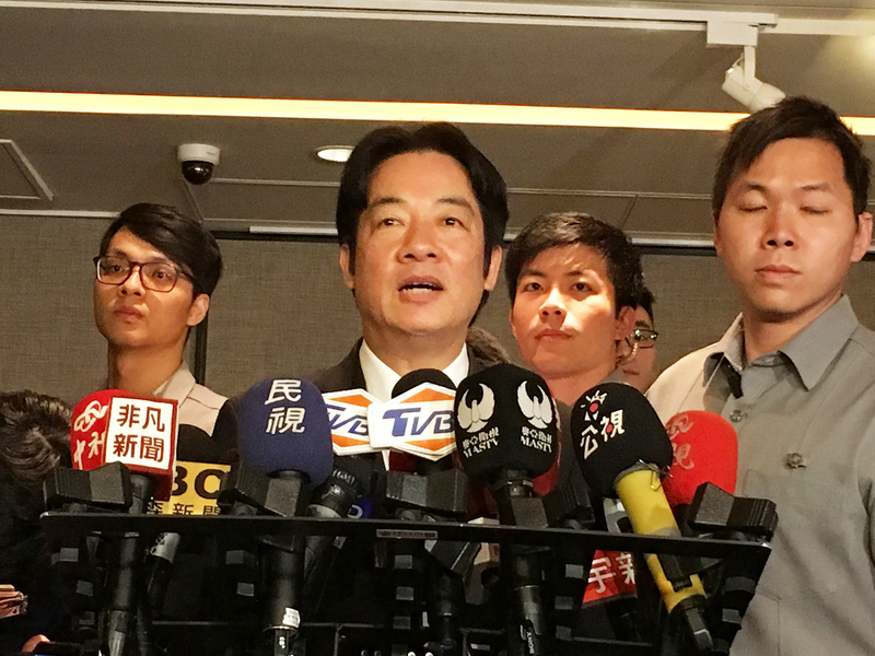 行政院長賴清德2日受訪表示,「併吞台灣本就是中國的國策和陽謀。」不承認他的「台獨說」對外交的影響。(photo by 蘇盈之/台灣醒報)