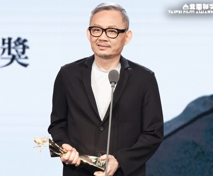 導演陳國富14日獲頒台北電影節的「楊士琪卓越貢獻獎」,他曾任台北電影節第一、二屆執行長,樹立年輕、獨立、創新的形象。(翻攝自台北電影節臉書)