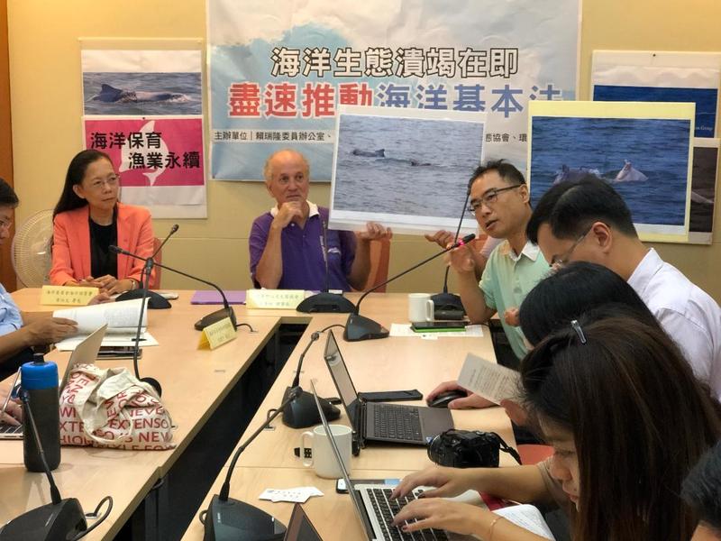 為了海洋環境的保護及保育,環團促請立法院儘速通過海洋基本法。(photo by 劉東皋/台灣醒報)