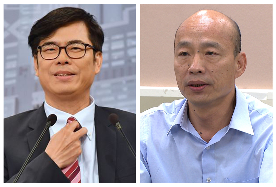 韓國瑜是歷來國民黨非典型的高雄市長候選人,與民進黨候選人陳其邁已近旗鼓相當。(photo by 網路截圖)