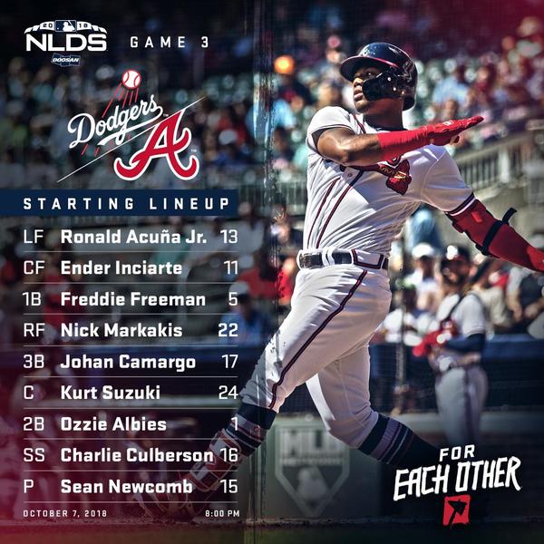 勇士靠著超級新人阿庫尼亞的滿貫砲建功,以6:5險勝道奇。(photo by Atlanta Braves Facebook)