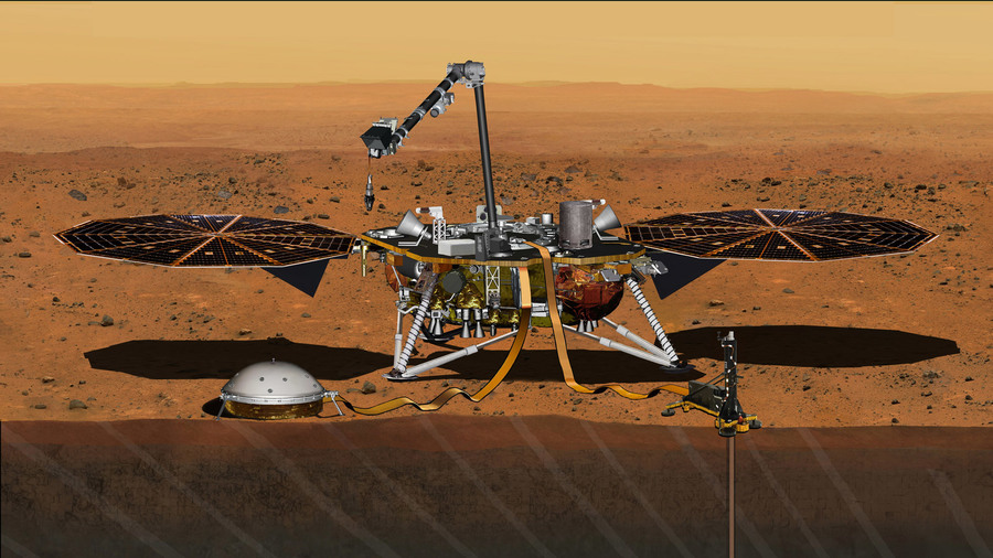 NASA的洞察號將於26日降落在火星上,屆時將一窺火星的內部構造。(photo by NASA)