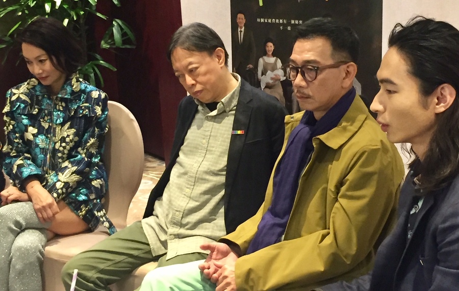 《翠絲》監製舒琪(左二)嘆道,政治介入電影頒獎典禮,這種事逃也逃不掉。(photo by許嘉琪/台灣醒報)