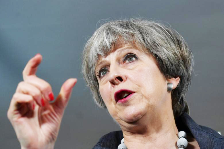 英國首相梅伊10日突然宣布,取消11日國會就脫歐協議表決的排程。(photo by Theresa May Facebook)
