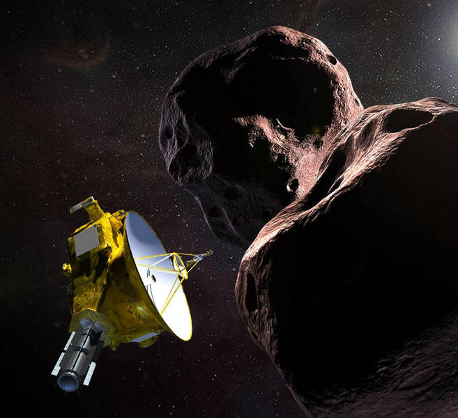 NASA的太空探測器新視野號1日成功拍下天涯海角小行星的照片,使其成為人類史上探測過最遠的天體。(photo by NASA/JHUAPL/SwRI)