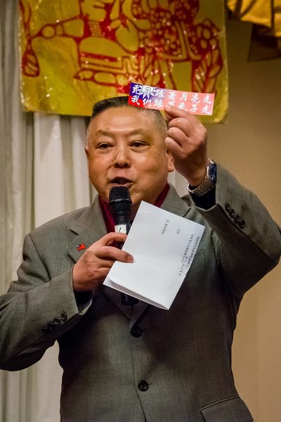 爭取韓國瑜訪華府,退役空軍上校謝啟宇宣布徵求30人「禿頭護衛隊」。(華府榮光會提供)