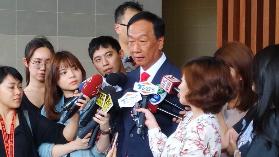 郭台銘提出要參加WHA議題,強調健康的畢提不應該有過分的政治。(記者何豪毅攝)