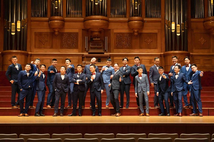 拉縴人與Ringmasters 4日於國家音樂廳表演,表示演出前準備扎實。(Photo by 郭詠琳 /台灣醒報)