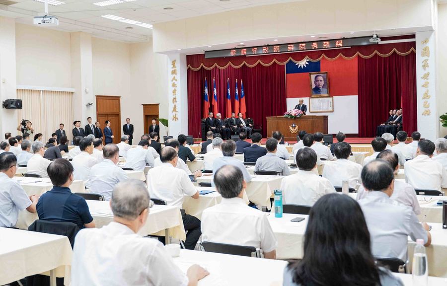 行政院長蘇貞昌19日於《檢警調廉政高層首長選舉查察座談會》致詞表示,希望今年(2020總統選舉)能繳出漂亮查賄成績單。(photo by張元融/台灣醒報)
