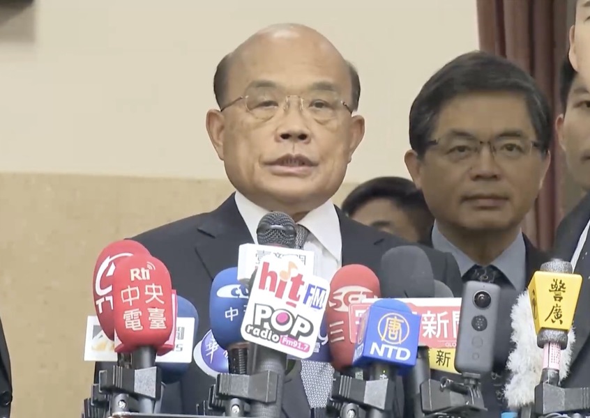 蘇貞昌22日進立院出席立法院施政報告總質詢時受訪表示,香港企圖以讓陳同佳來台投案,合理化送中條例。(photo by網路截圖)