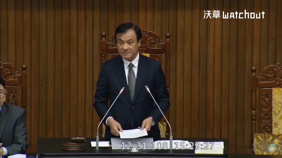 民進黨團31日憑藉人數優勢,強行通過《反滲透法》。(Photo by 影片截圖)