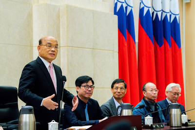 行政院長蘇貞昌說,在總統蔡英文慰留下他同意續任行 政院長。(行政院官網)