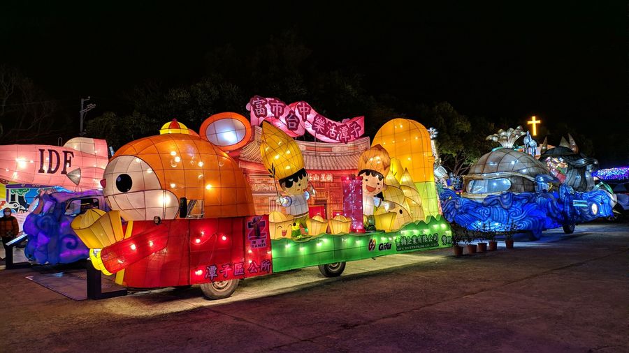 結合台中市各行政區製作的璀璨29花燈車區,在主燈區開幕後成為受到小朋友們的喜愛景點之一。(photo by 台中市政府民政局)