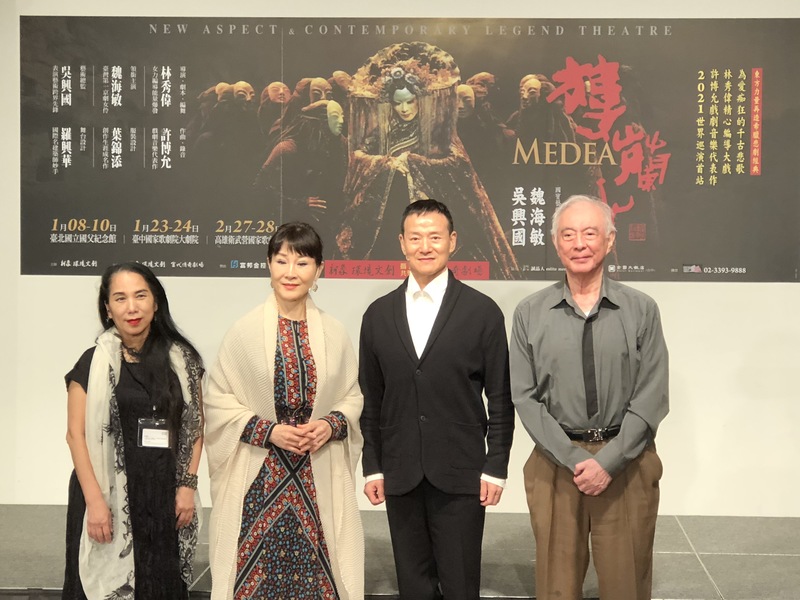 「樓蘭女」重現江湖舞林,四大咖再度合作。右起許博允、吳興國、魏海敏、林秀偉。(photo by 劉東皋/台灣醒報)