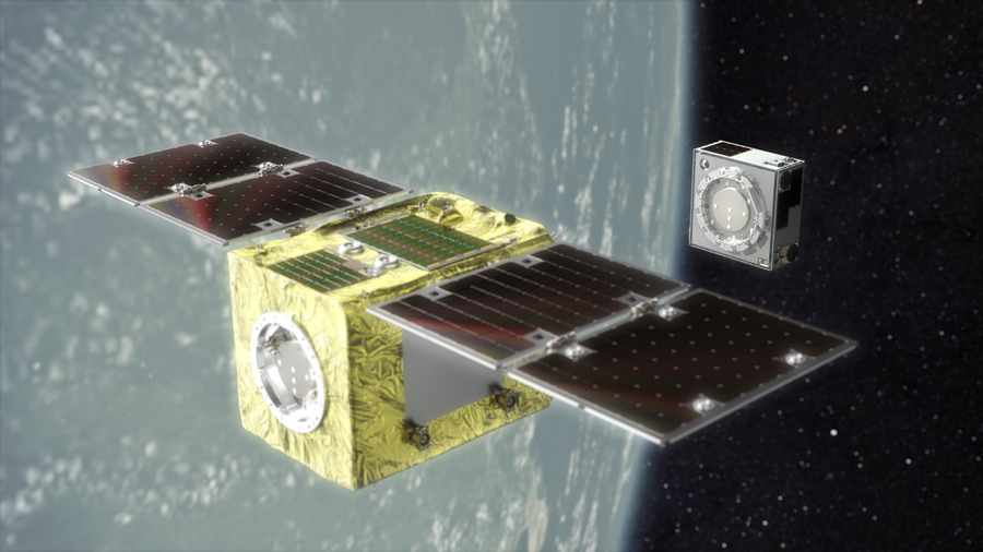 日本初創公司Astroscale Holdings擬在明年3月發射一顆衛星ELSA-d到外太空軌道,進行清除太空垃圾的測試任務。(photo from Astroscale Holdings)