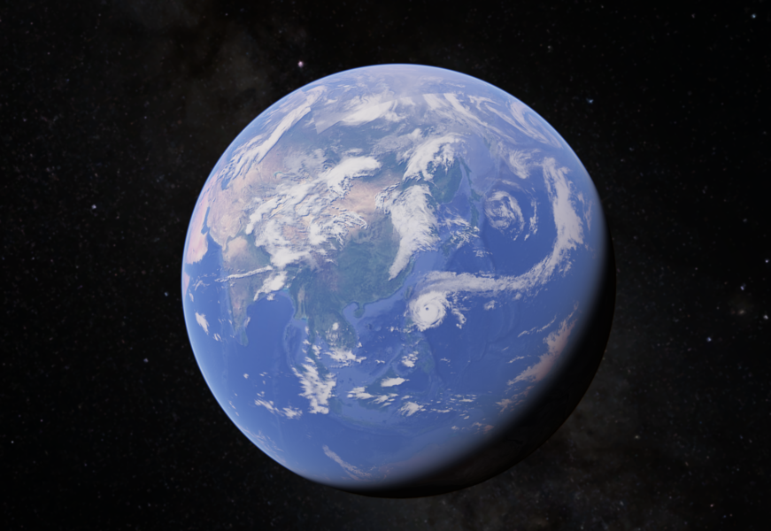 暖化對地球結構的影響備受科學家關注。(Google Earth截圖)