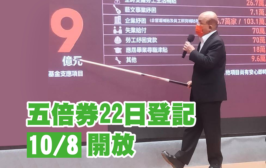 行政院長蘇貞昌9日公布振興券方案,數位綁定22日開始領取。(Photo by 呂翔禾/台灣醒報)